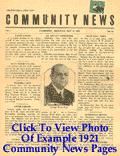 View Photo of May 21, 1921 Community News